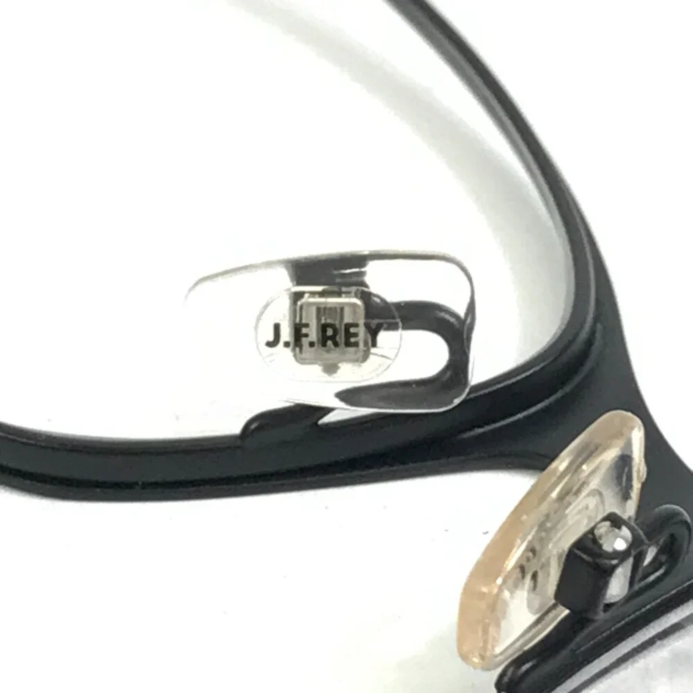 J.F. Rey Eyeglasses Frames JF2588 0055 Matte Black Gold Woven Ribbed 54-16-140